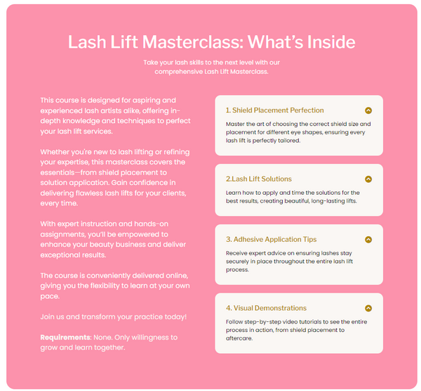 Lash Lift Masterclass