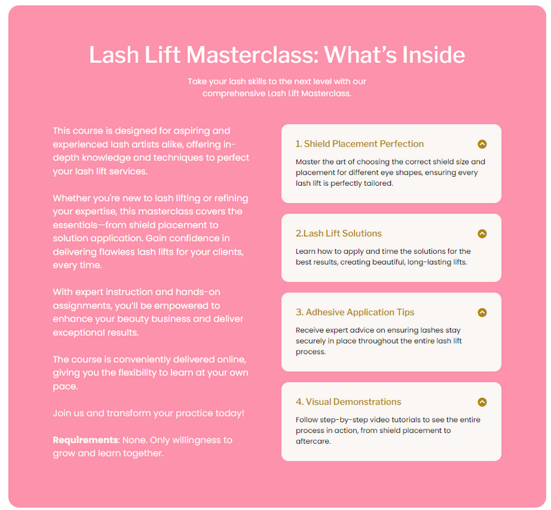 Lash Lift Masterclass